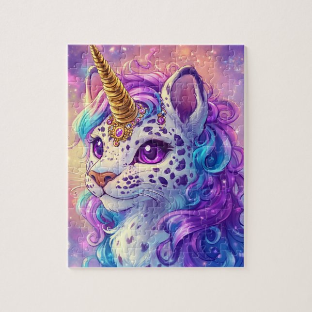 kids unicorn cheetah jigsaw puzzle (Vertical)
