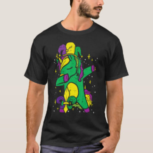Kids Unicorn Dab Jester Hat Mardi Gras Cute Girls  T-Shirt