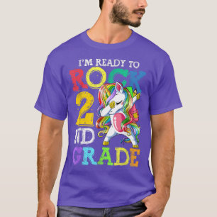 Kids Unicorn I'm Ready To Rock 1st Grade School Su T-Shirt