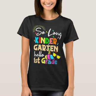 Kids Unicorn So Long Kindergarten Hello 1st Grade T-Shirt