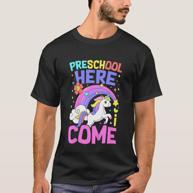 Kids Unicorn  Teacher Students Pre School Back To  T-Shirt (Front)