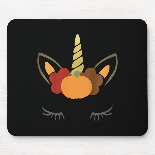 Kids Unicorn Thanksgiving Top  Mouse Pad (Front)
