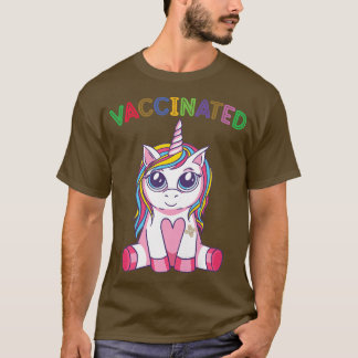 Kids Vaccinated s For Kids Girls Boys Cute Unicorn T-Shirt