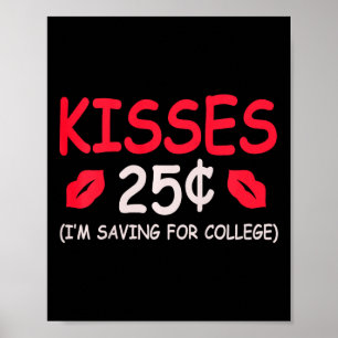 Kids Valentine Kisses 25 Cents Toddlers Boys Girls Poster