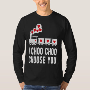 Kids Valentine's Day Choo Choo Train Hearts for Bo T-Shirt
