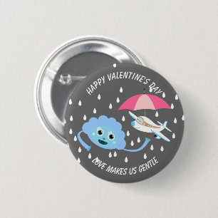 Kids Valentine's Day classic round sticker button