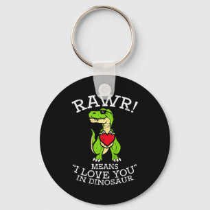 Kids Valentines Day Dino Rawr I Love You Boys Kids Key Ring