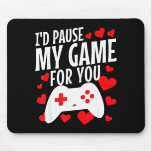 Kids Valentines Day Gamer Gift - Funny Game Lover  Mouse Pad