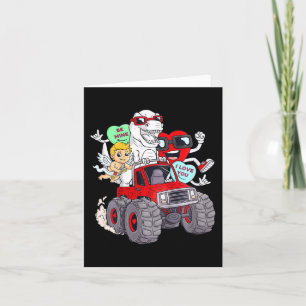 Kids Valentines Day Hearts T Rex Cupid Monster Tru Card