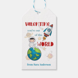 Kids Valentines Day Space Out Of This World Gift Tags
