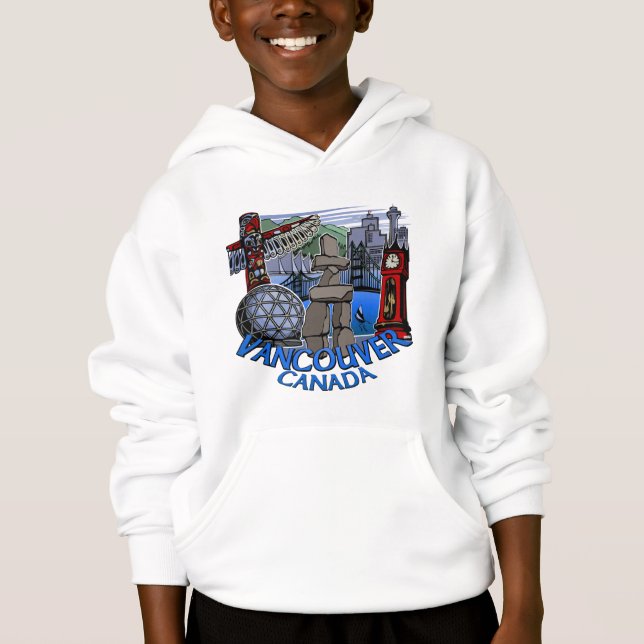 Kid's Vancouver Souvenir Hoodie Hooded Sweatshirt (Front)