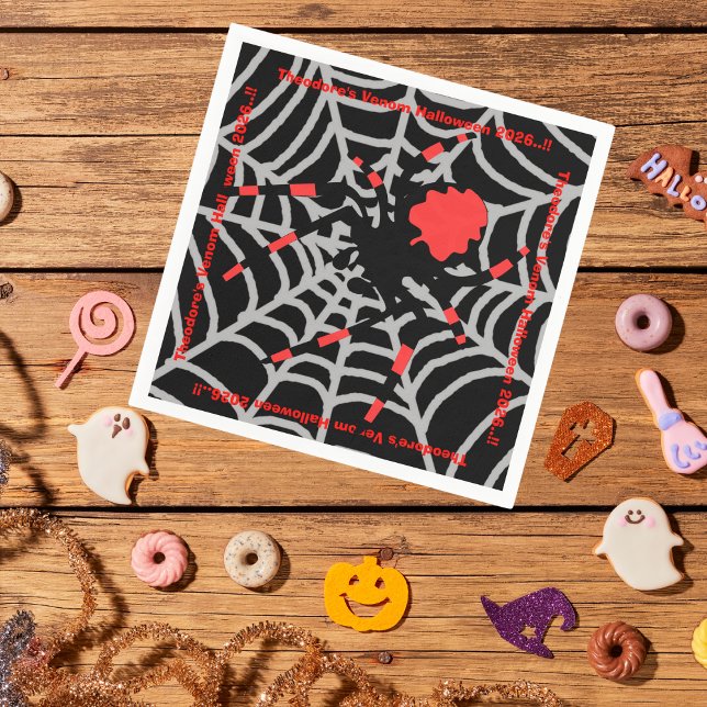 Kids Venom Halloween Party Napkin (Venom Halloween Party Napkins)