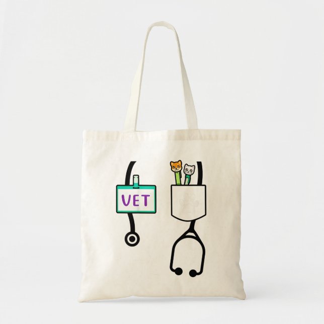 Kids Veterinarian Costume Gift Boys Girls Kids Ani Tote Bag (Front)