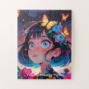 Kids Vibrant Fusion of Fantasy and Anime Art Jigsa Jigsaw Puzzle