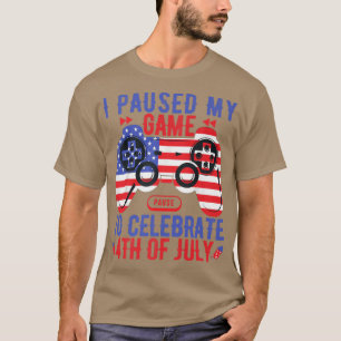 Kids Video Game 4th Of July Gamer American Flag To T-Shirt