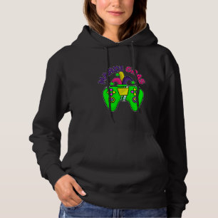 Kids Video Game Controller Jester Mardi Gras Gamin Hoodie