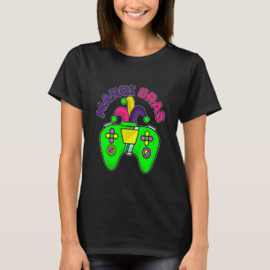 Kids Video Game Controller Jester Mardi Gras Gamin T-Shirt