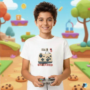 Kids Video Gaming Level 5 Unlocked T-Shirt