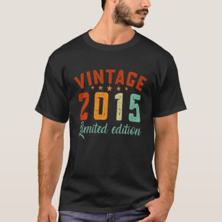 Kids Vintage 2015 8 Yrs Old Retro 8th Birthday T-Shirt