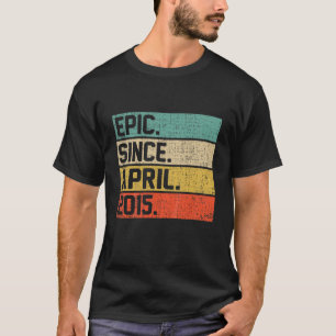 Kids Vintage Boys Girls 7Th Birthday Epic Since Ap T-Shirt