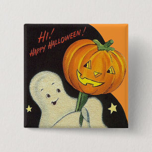 Kids Vintage Halloween 15 Cm Square Badge