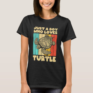 Kids Vintage Turtle For Boy Animal Turtle T-Shirt