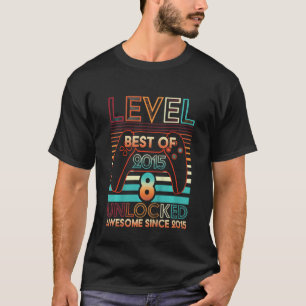 Kids Vintage Unlocked Level 8 Retro Video Game Con T-Shirt