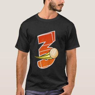 Kids Volleyball 3rd Birthday I'm 3 Children's Bi T-Shirt