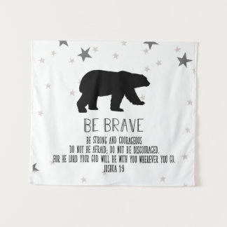 kids wall art, Be Brave, Boy Room Tapestry