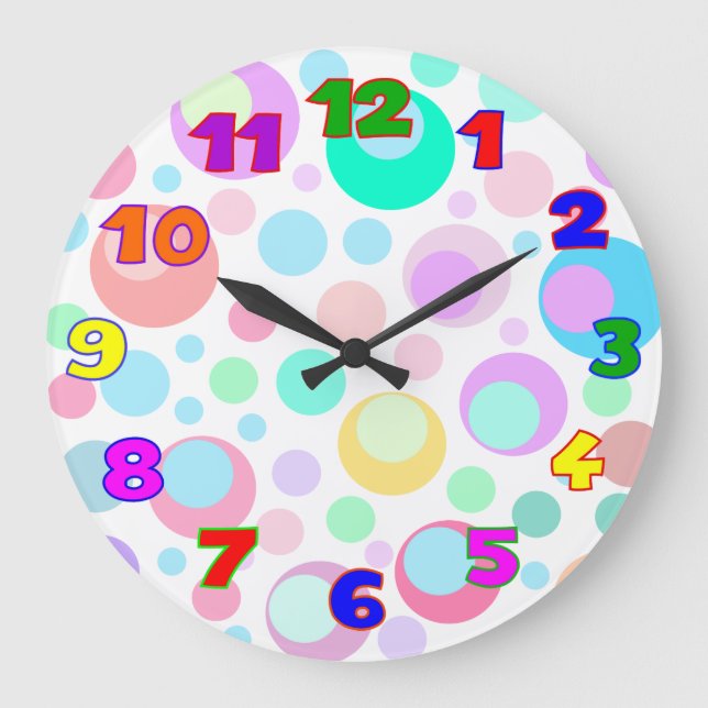 kids wall clock,kids room large clock (Front)