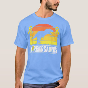 Kids Warriorsaurus Childhood Cancer Awareness Warr T-Shirt