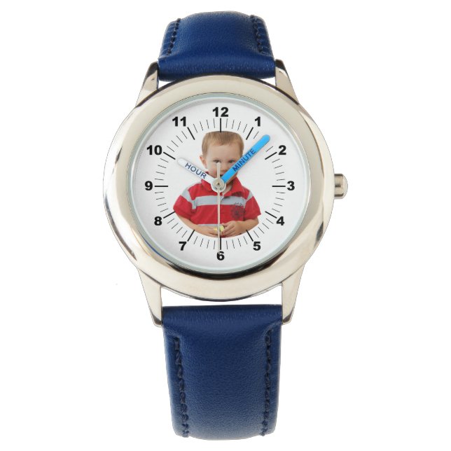 Kid's Watch - Personalised - Blue Numbered (Front)