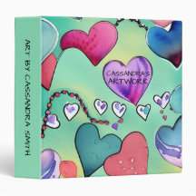 Kids Watercolor Hearts Nursery School Artwork
