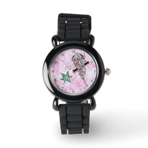 *~* Kids Watercolor Sea Beach Star Fish Jelly Fish Watch
