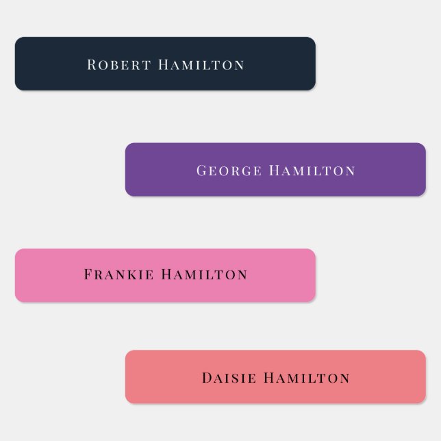 Kids Waterproof Name Custom Bold Colours (Group)