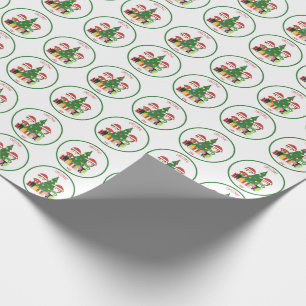 Kids Wearing Face Mask Christmas Wrapping Paper