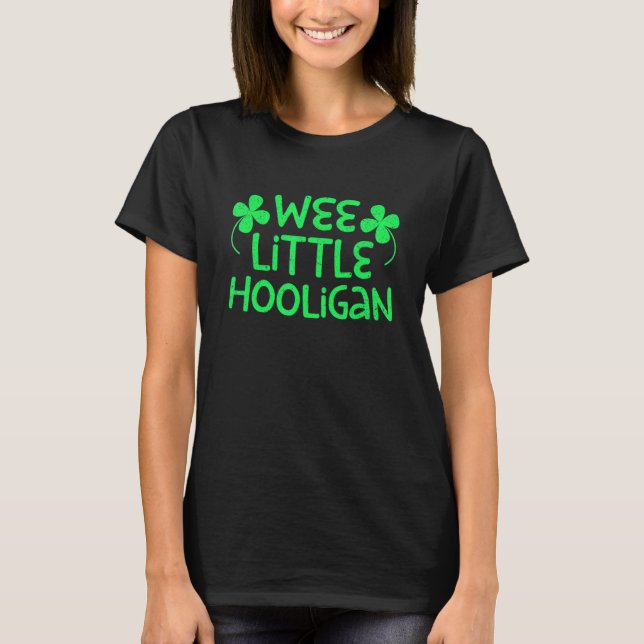 Kids Wee Little Hooligan Saint Patrick Day T-Shirt (Front)