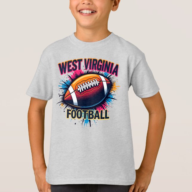 Kids West Virginia Football T-Shirt – Game Day Tee (Front)