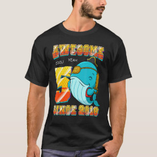 Kids Whale Pirate Awesome Since 2018 Whale 5th Bir T-Shirt
