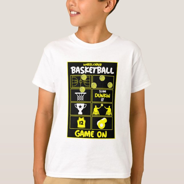Kids Wheelchair Basketball Players      T-Shirt (Front)