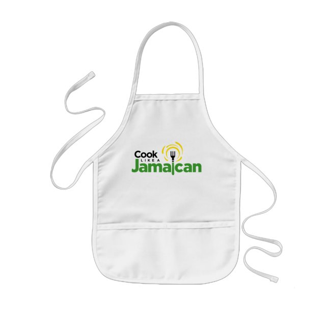 Kids White Cotton Apron (Front)