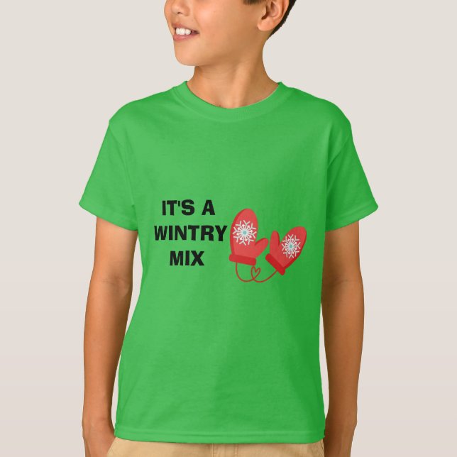 Kids Wintry Mix T-Shirt (Front)