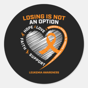 Kids Women Men Leukaemia Awareness Fighter Leukem Classic Round Sticker