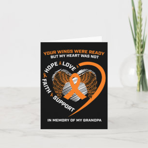 Kids Women Men Memory Of My Grandpa Leukaemia Awar Card