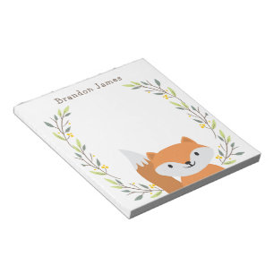 Kids Woodland Fox Notepad