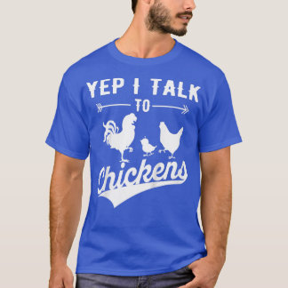 Kids Yep I Talk To Chickens, Funny Farmer Chicken  T-Shirt