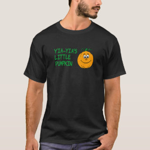 Kids Yia Yia's Little Pumpkin Grandson Granddaught T-Shirt