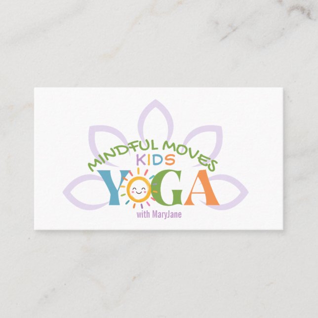 Kids Yoga Business Card (Front)