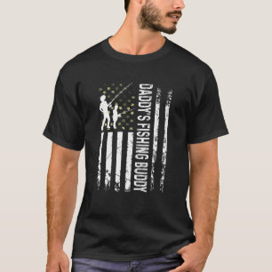 Kids Young Fisherman Daddy's Fishing Buddy Dad Son T-Shirt