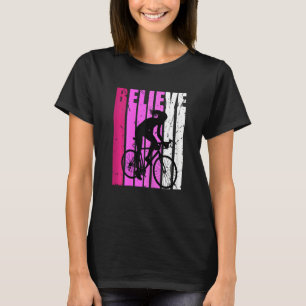 Kids Youth Cycling Life Pink Inspiring Loves Bikes T-Shirt